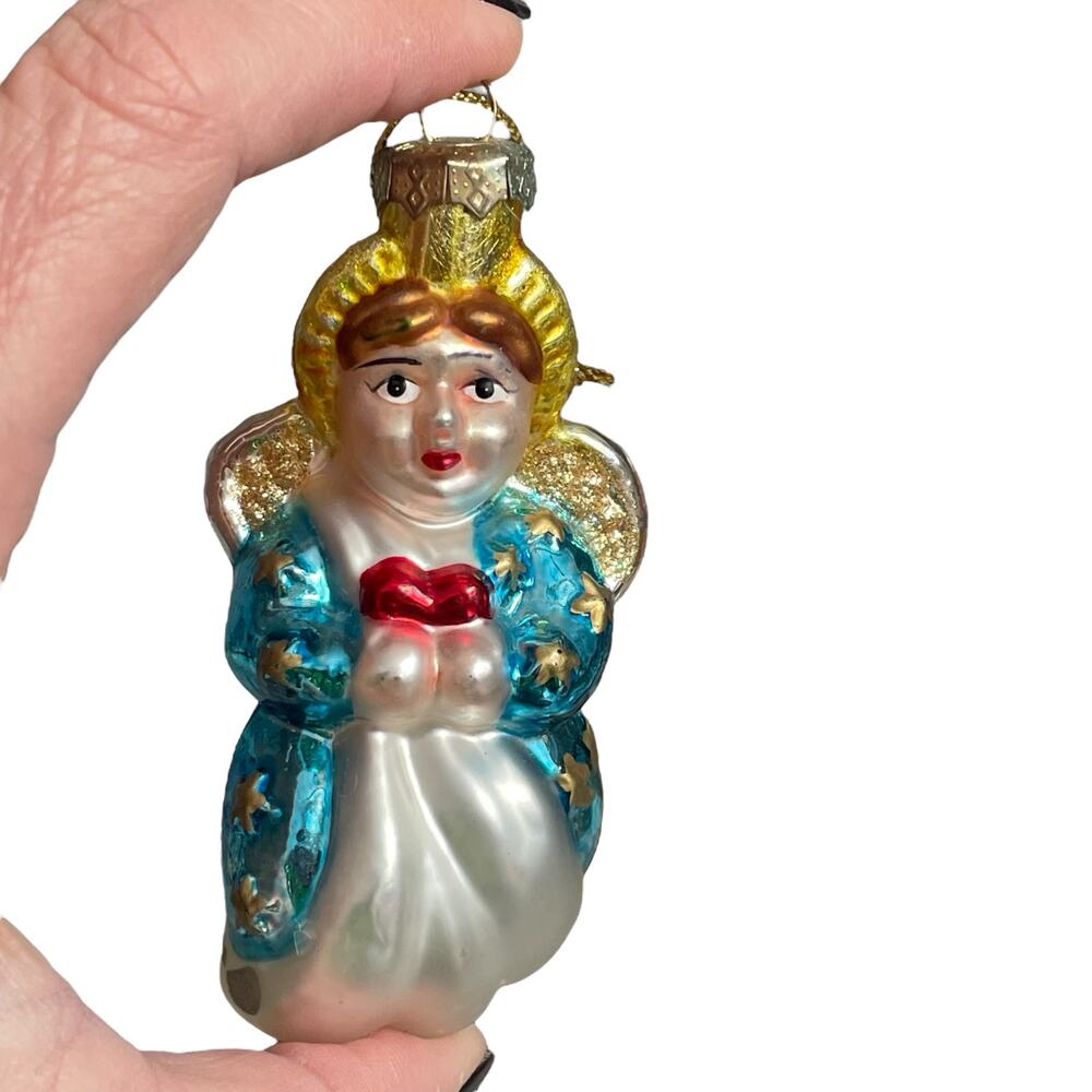 Thomas Pacconi Museum Series Angel Ornament Glass Christmas Retired Vtg READ